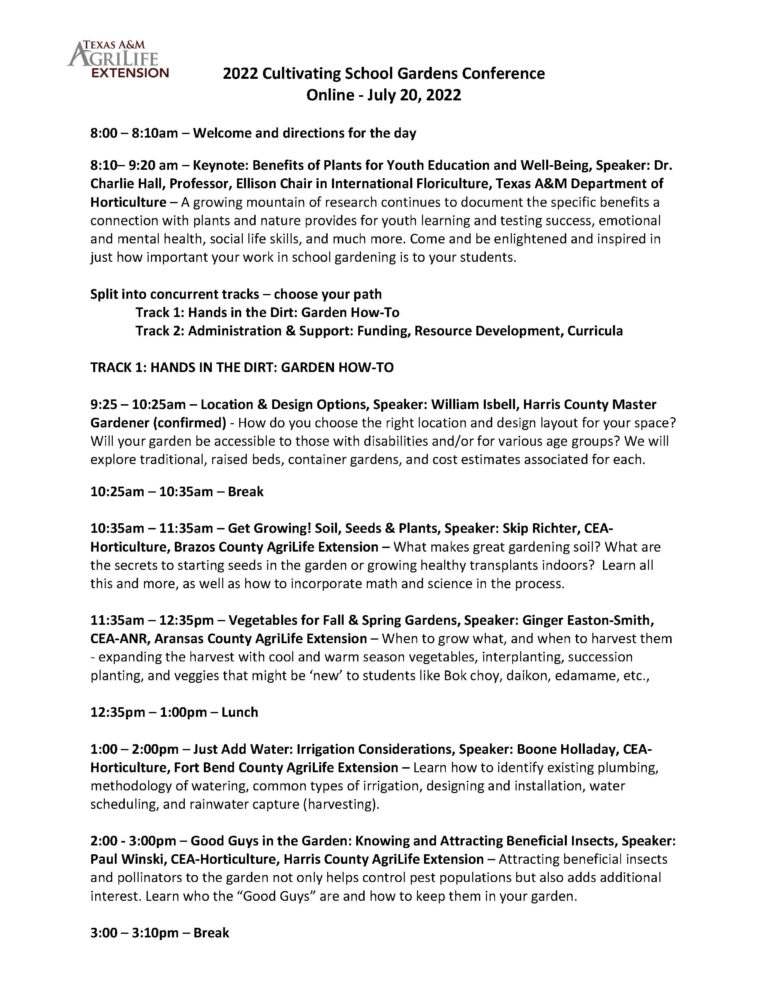 2022 Cultivating School Gardens Conference-schedule_Page_1